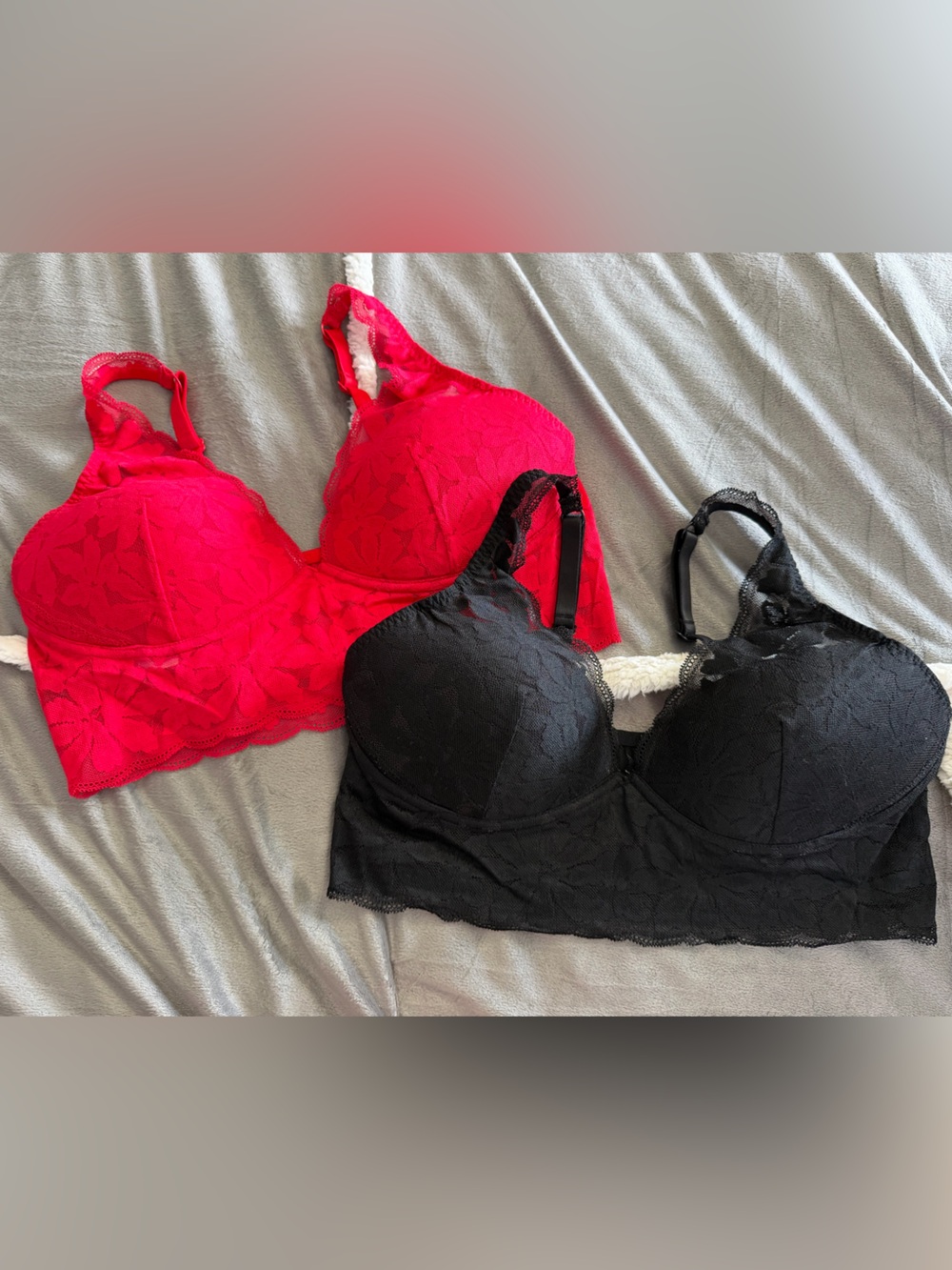 2 padded PINK bras